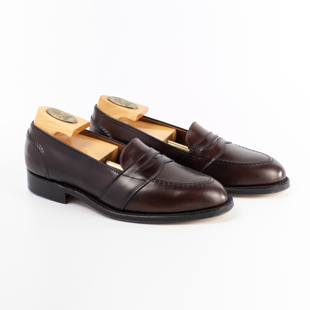 686 Full Strap Slip-On Penny Loafer (Dark Brown Calf) – The Alden Shop