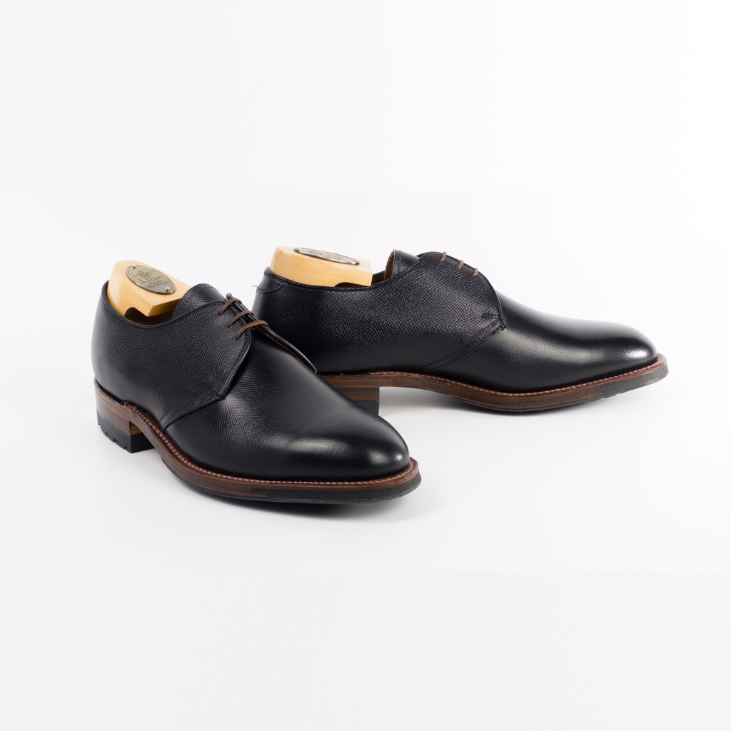 940C 3-Eyelet Plain Toe Blucher (Black Alpine Calf) – The Alden Shop