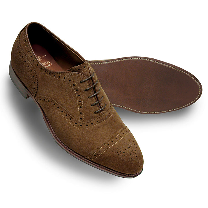 51670F Medallion Perf Tip Bal Oxford (Snuff Suede)